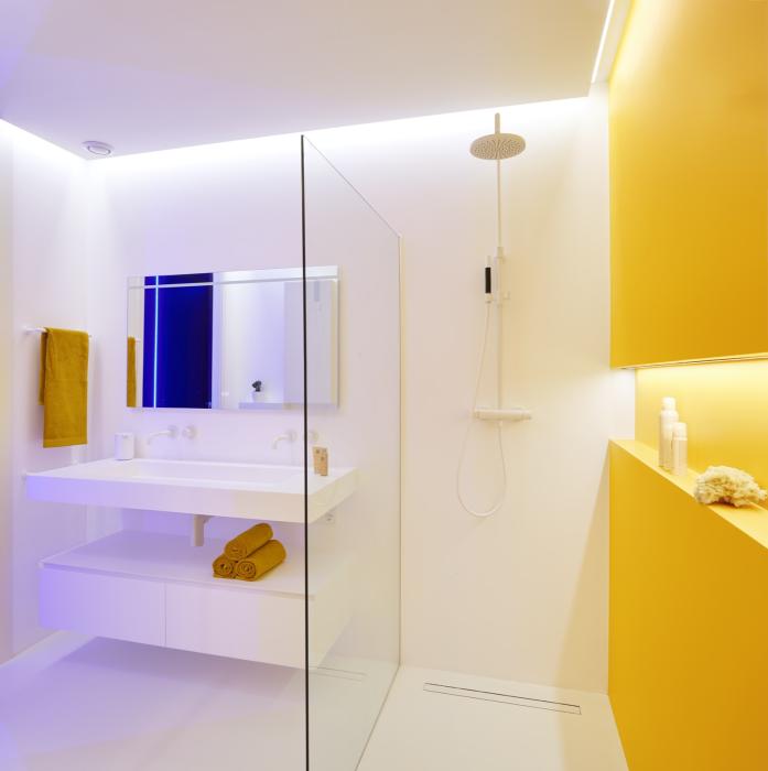 badkamer met ledverlichting