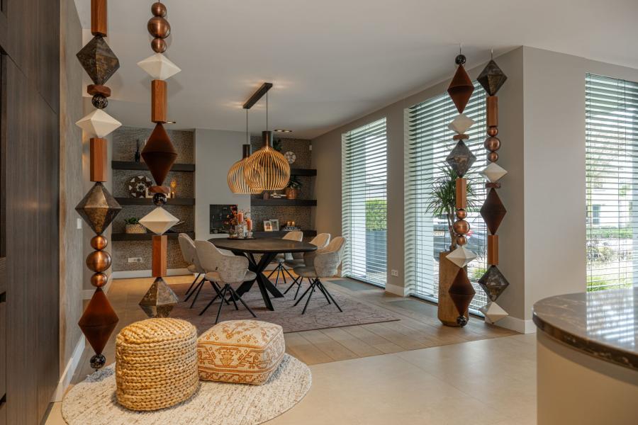 eetkamer met luxe sierkralen