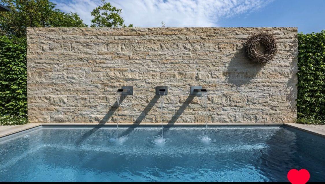 prefab composiet zwembad met waterpartij