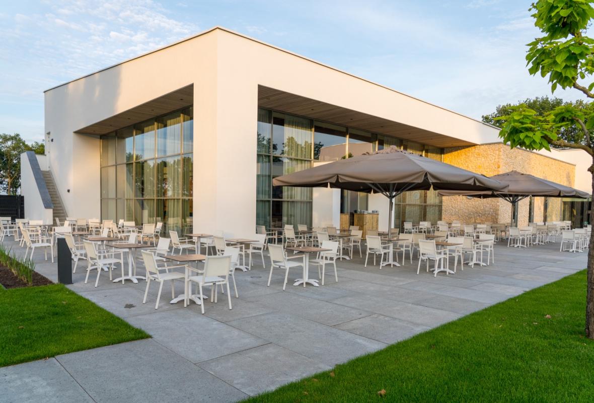 Terras in tuin