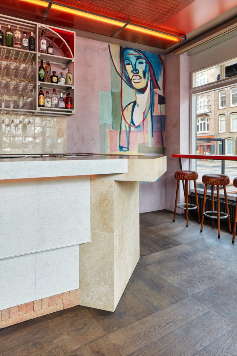 Retro bar in restaurant
