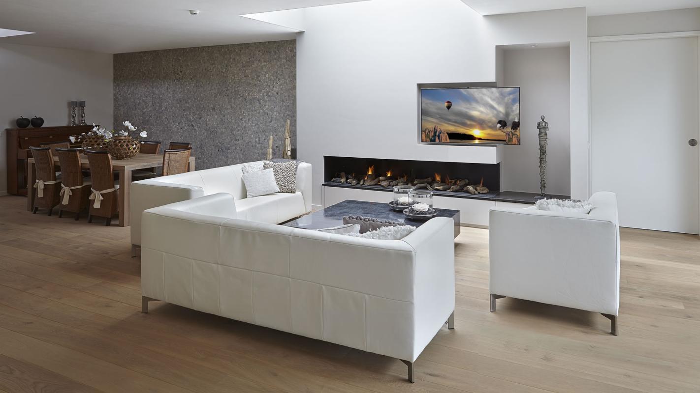 woonkamer met houtenvloer