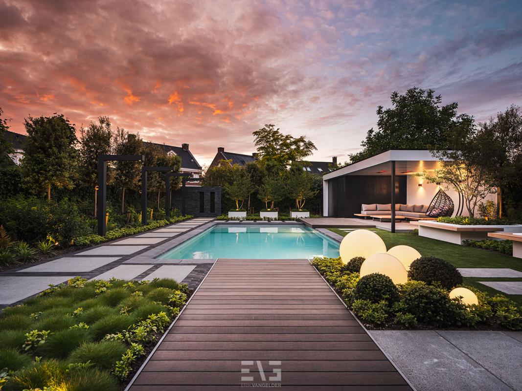 luxe groene tuin