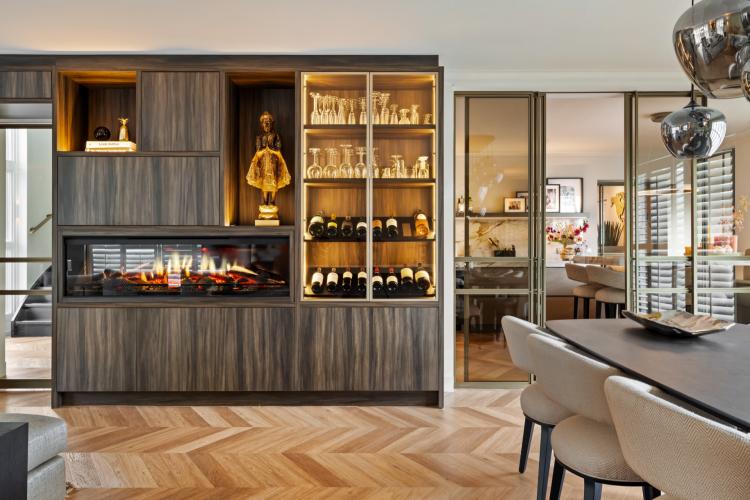 Exclusief interieur met metaal design