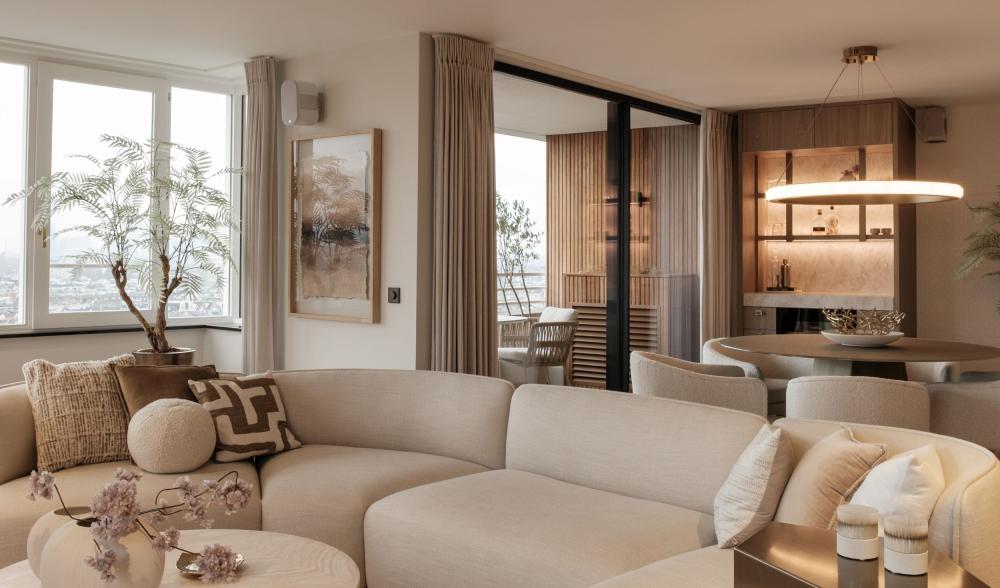 Luxe kunst in woonkamer