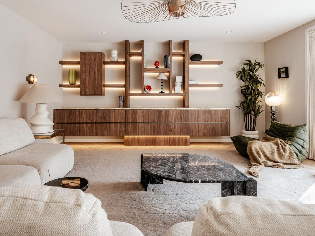 woonkamer met ledverlichting
