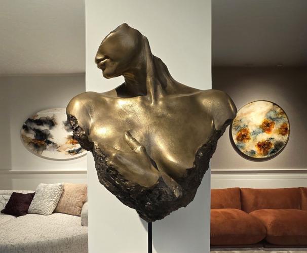 Exclusieve kunst in showroom Lush Living