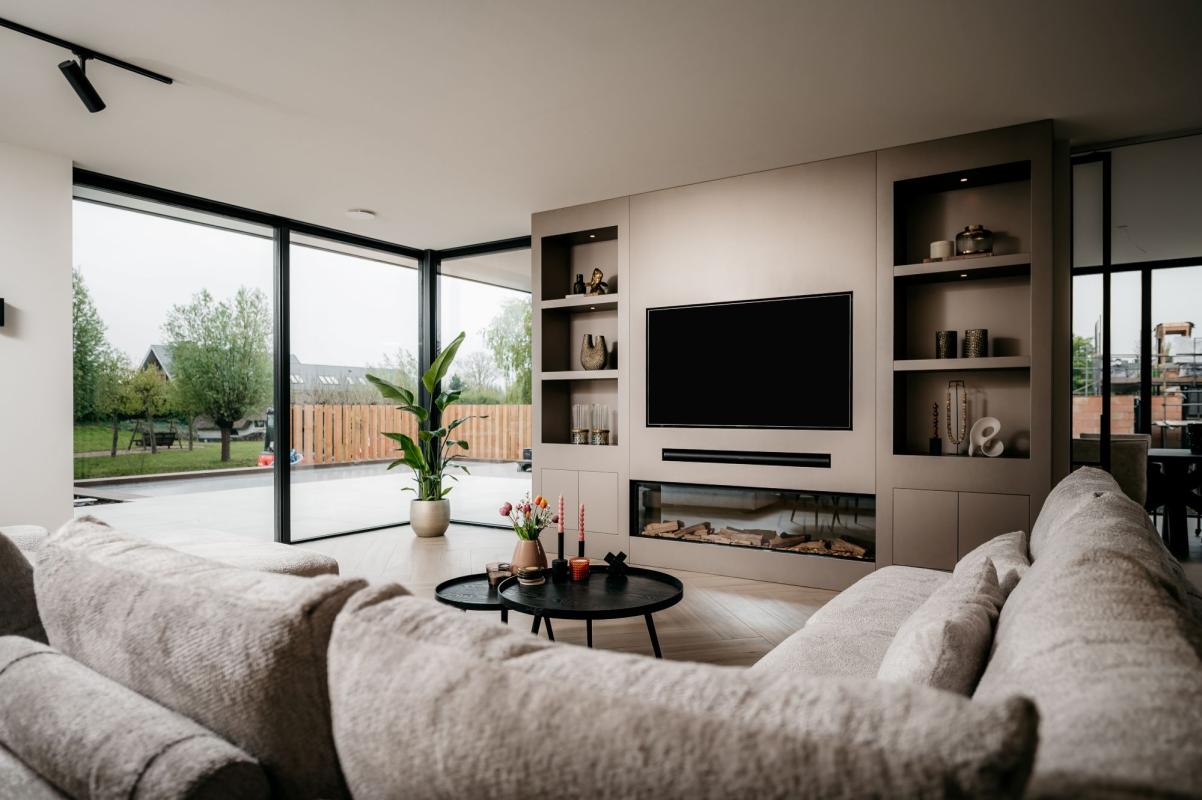 woonkamer met cinewall
