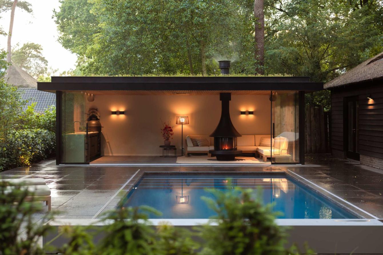 sfeervol poolhouse