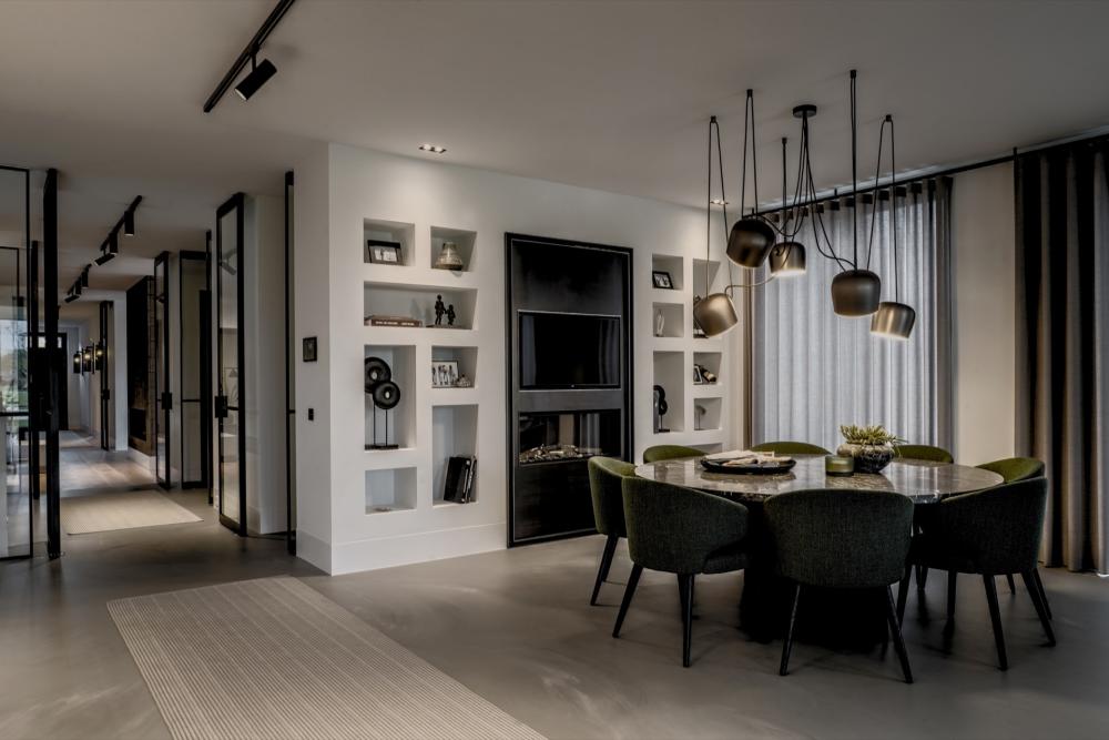 Interieur met design verlichting