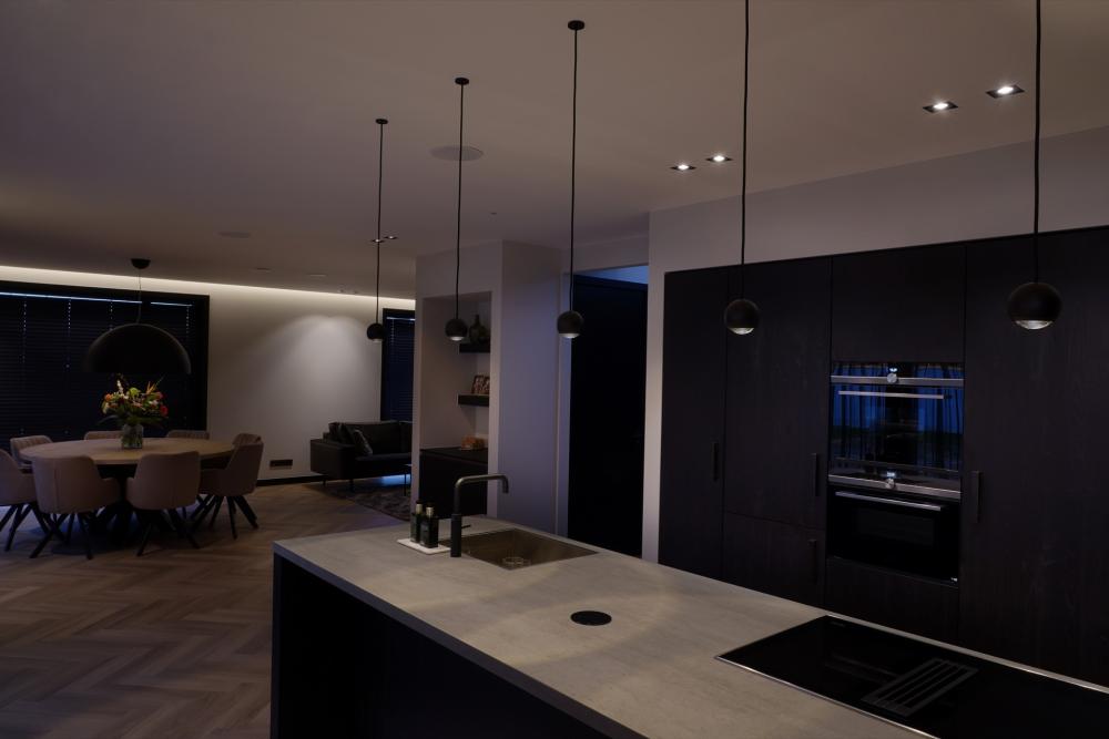 Interieur met luxe lampen