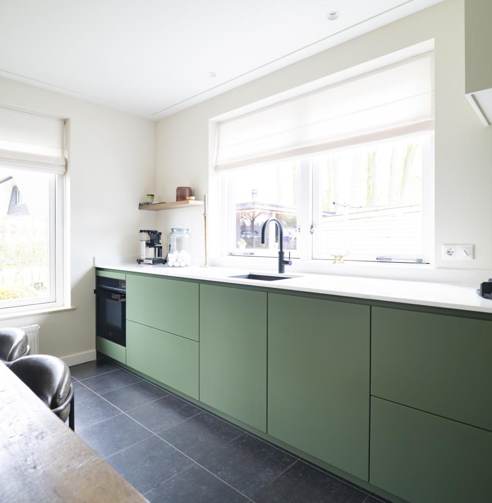 Moderne groene keuken