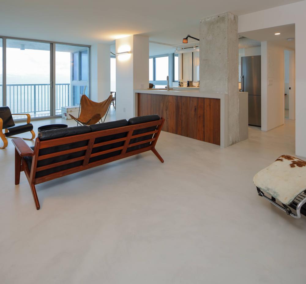 Appartement Miami met luxe Microcement