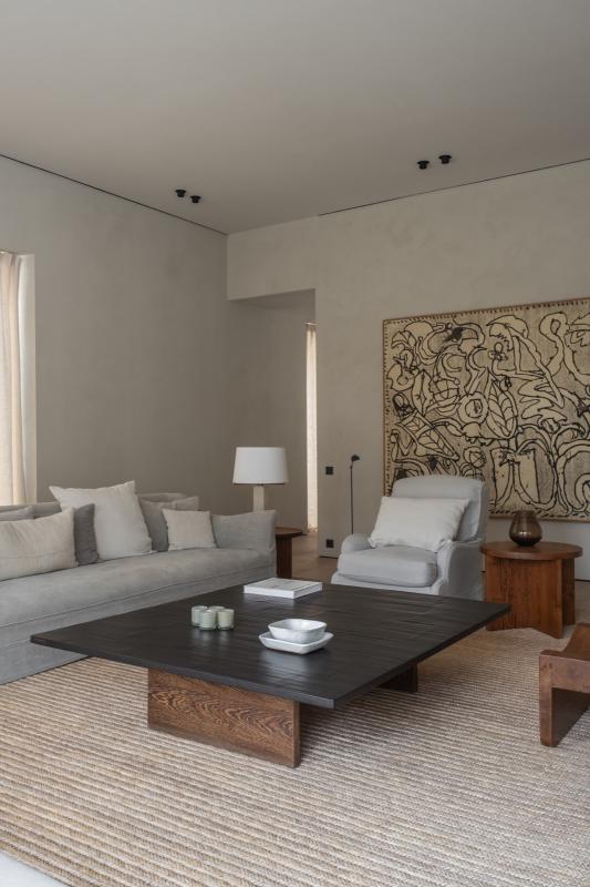 woonkamer met design wanden