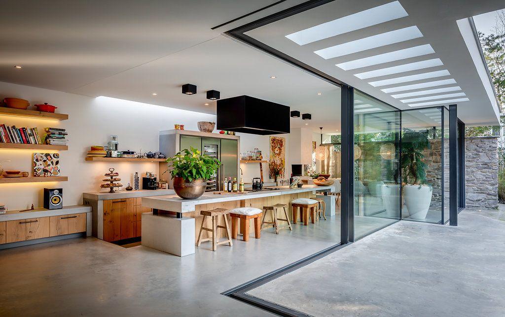 Moderne overkapping met keuken