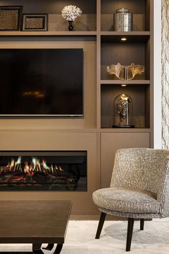 Exclusieve elektrische haard in Showroom
