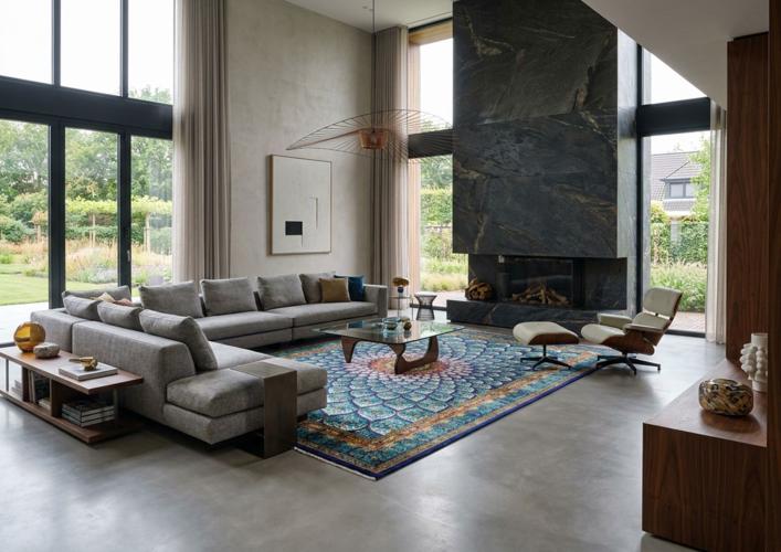 Exclusief tapijt in design interieur