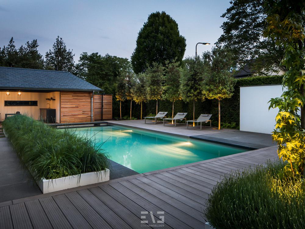 Designtuin met zwembad & poolhouse
