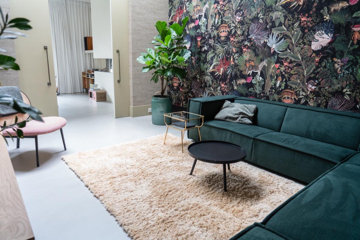 woonkamer met luxe gietvloer