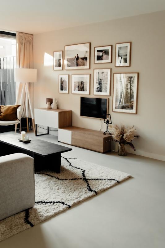 woonkamer met design gietvloer
