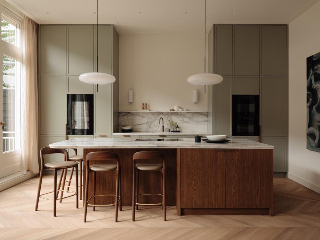 exclusieve keuken met kookeiland