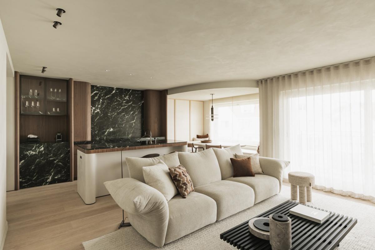woonkamer inrichting met luxe meubels