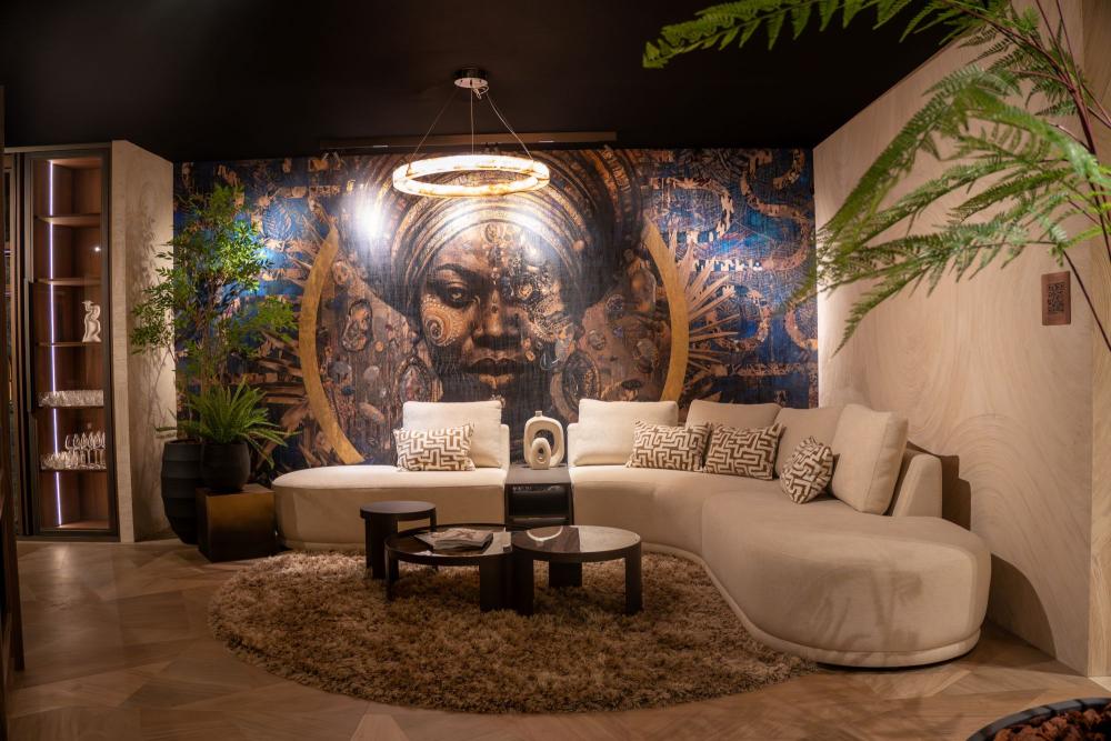 Exclusieve maatwerk wandafwerking Zen House op Excellent Woonbeurs 2025