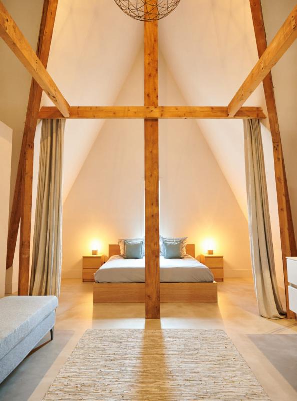 slaapkamer met luxe stucwerk