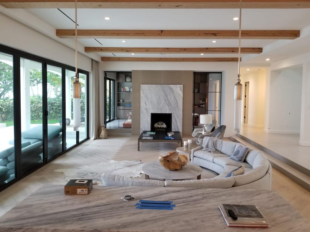 interieur met luxe wandafwerking