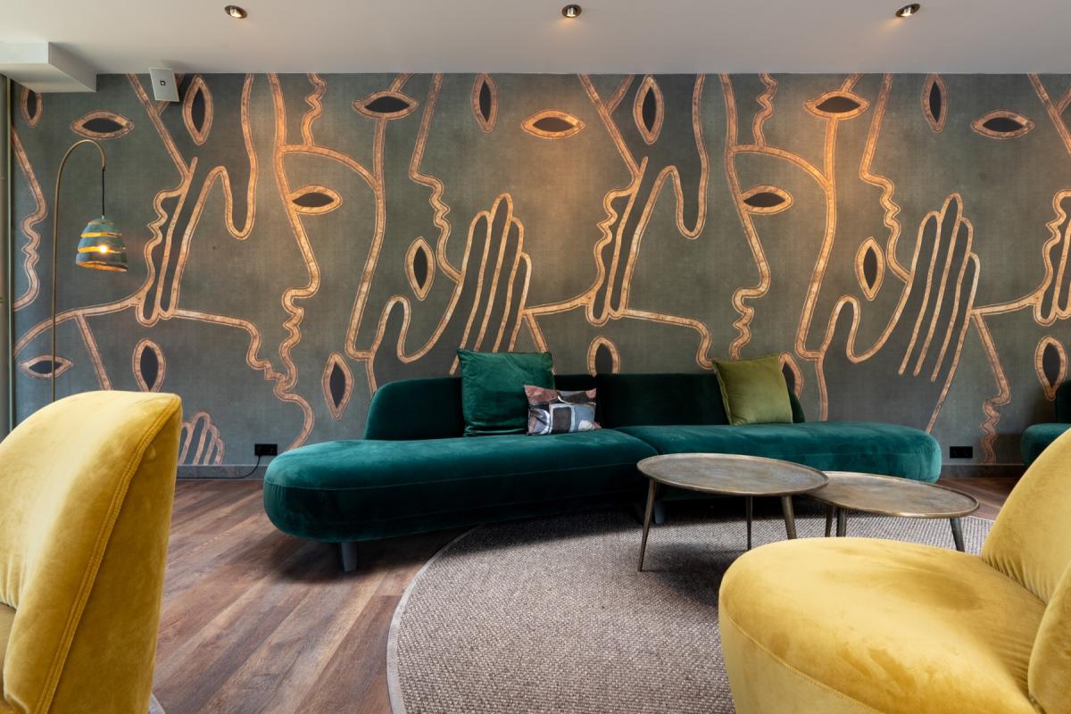 hotel inrichting met design behang