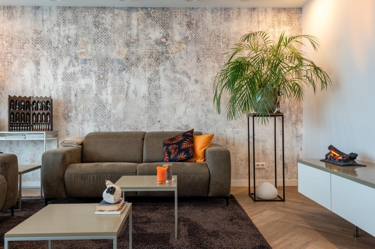 woonkamer met luxe wand