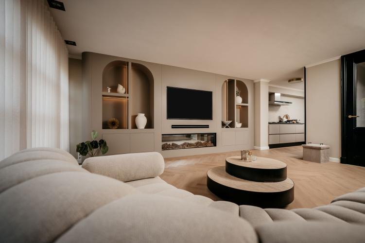 Taupe japandi cinewall Utrecht