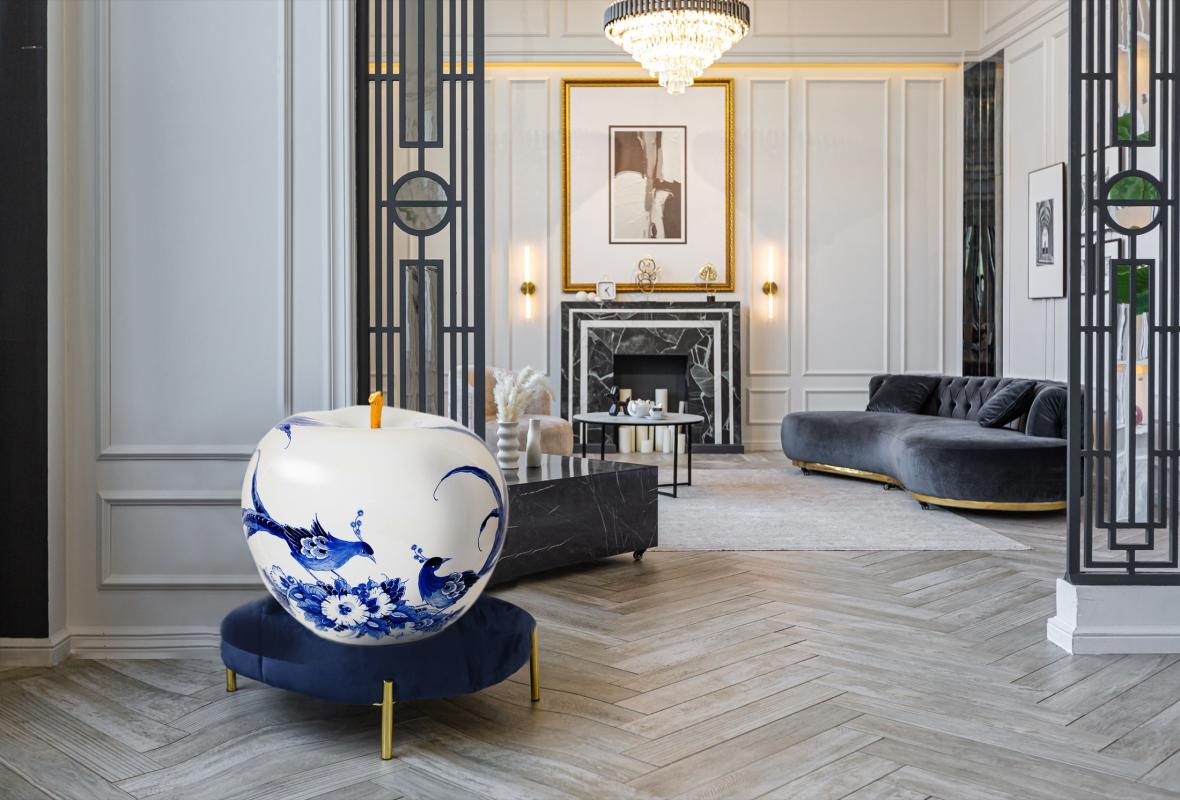 Luxe kunst van Royal Blue Collection in stijlvol interieur