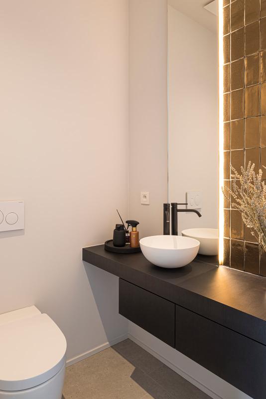 toilet met luxe wastafel