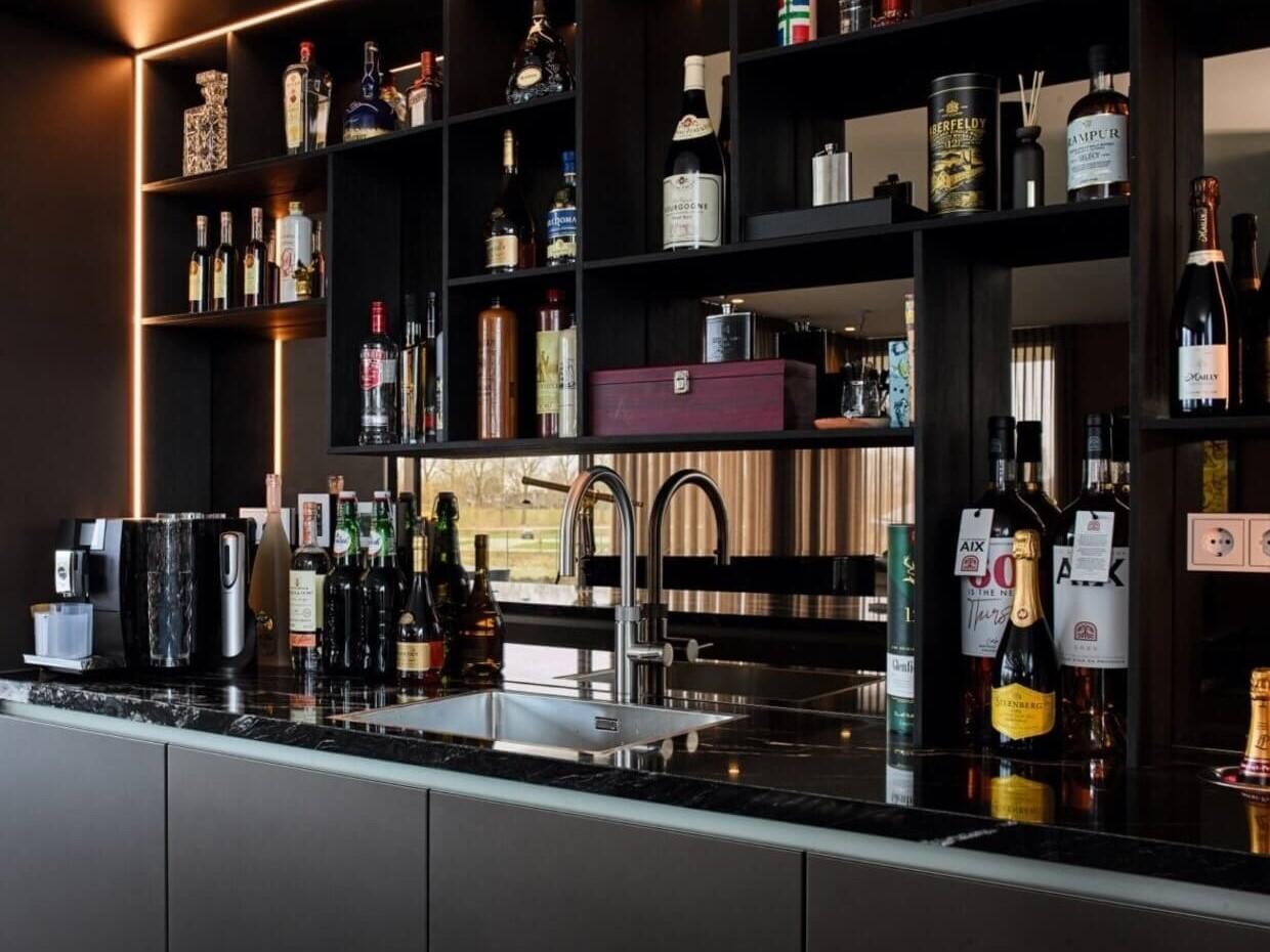 luxe keuken met drank