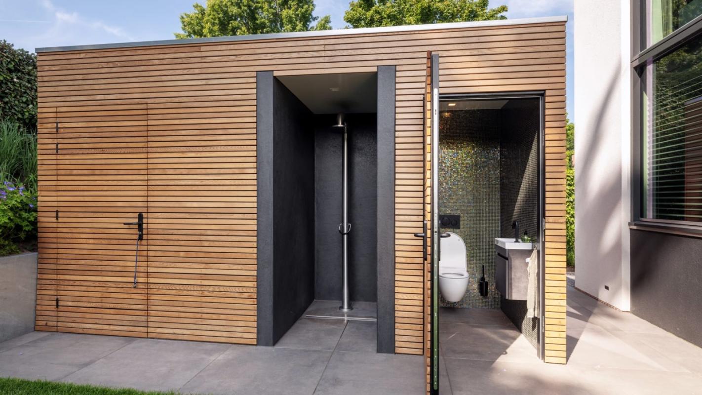 smart poolhouse met douche