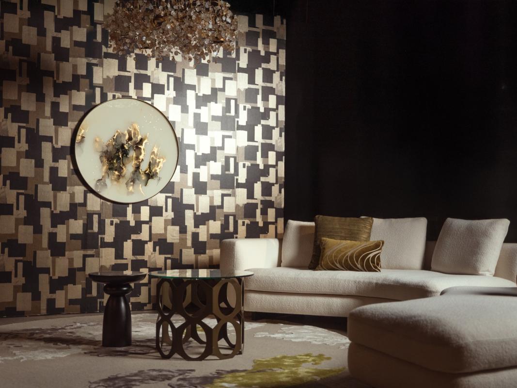 zithoek met luxe kunst