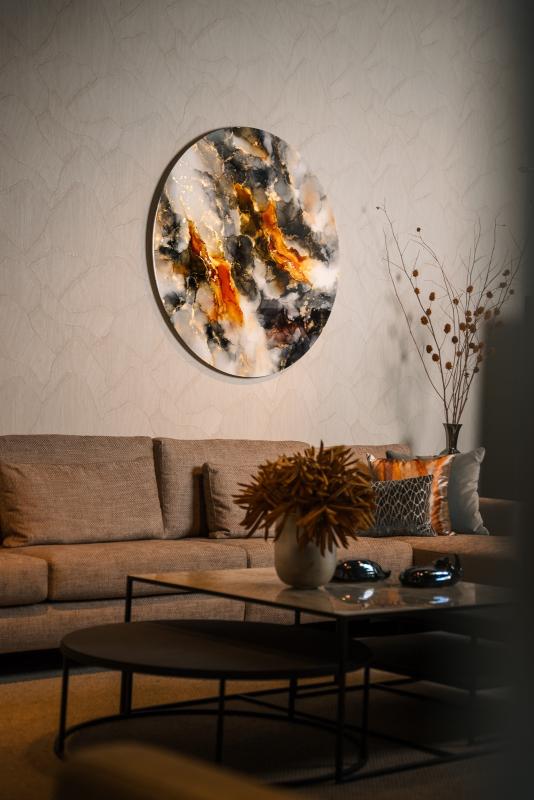 interieur met luxe wandkunst