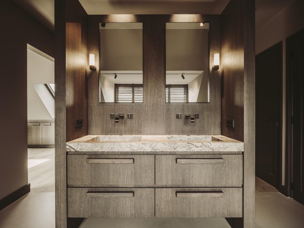 design badkamer met dubbele wastafel