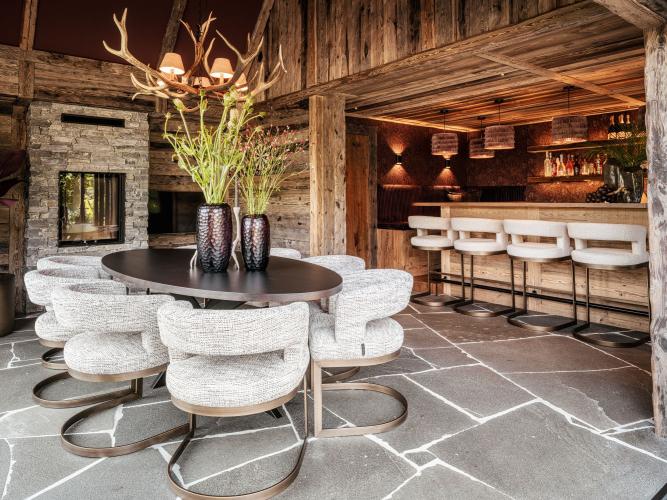Exclusief interieur champagnebar