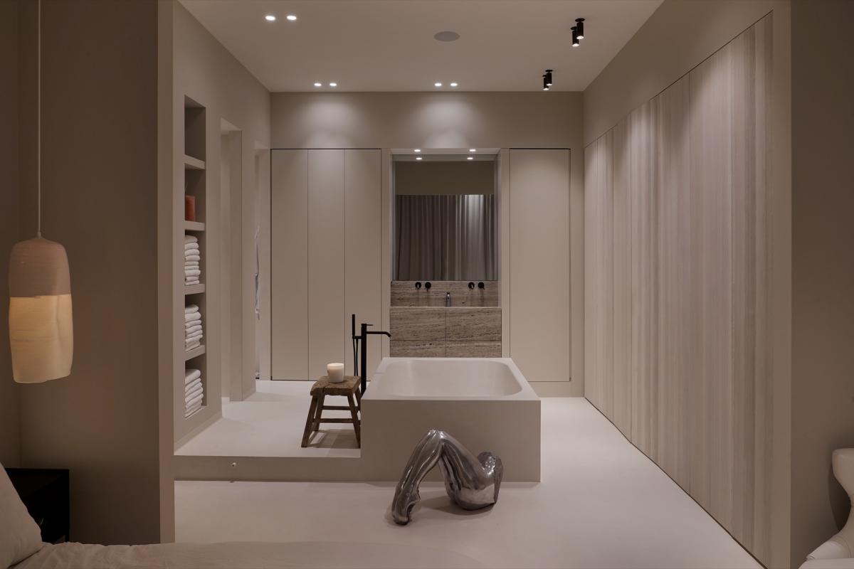 badkamer met design verlichting