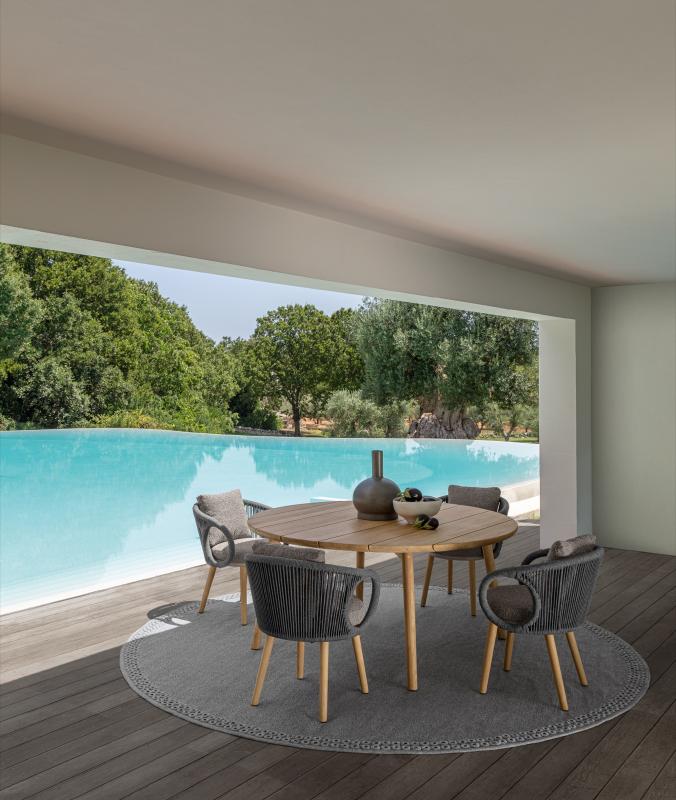 overkapping met tuinmeubels