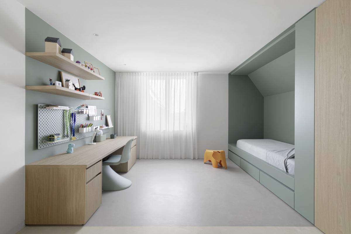 slaapkamer met bureau