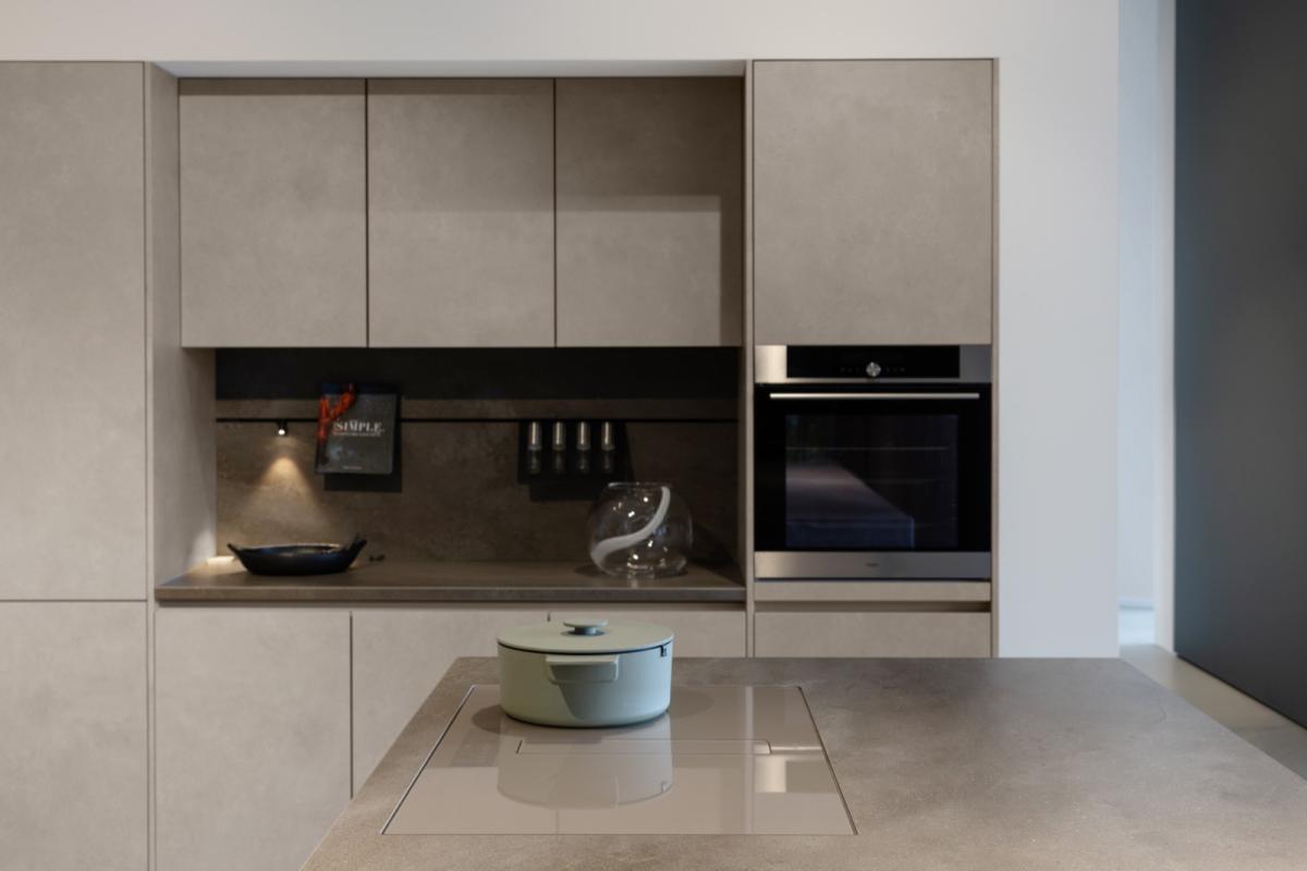 keuken met design werkbladafzuiging