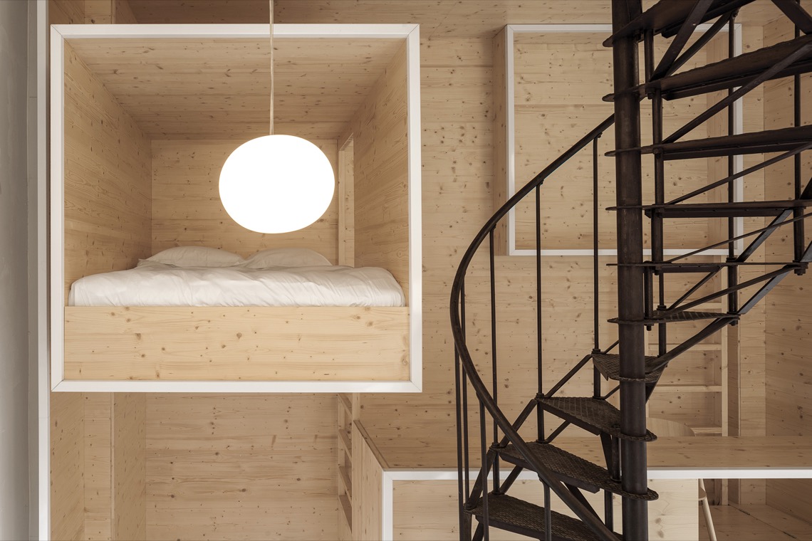 houten bed