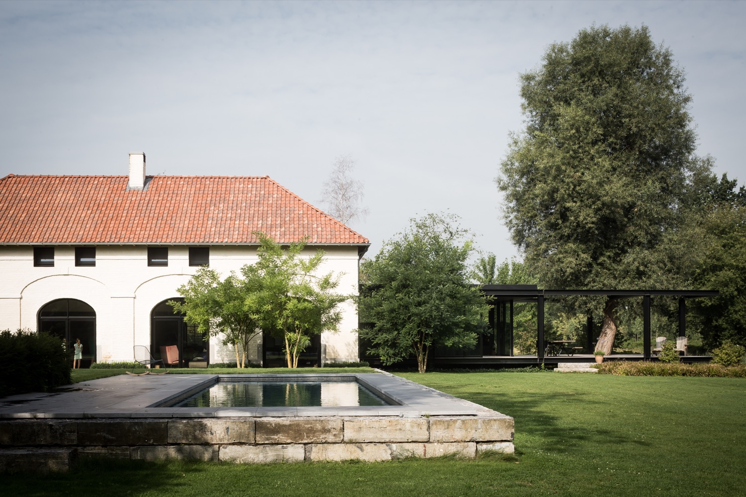 villa met vijver