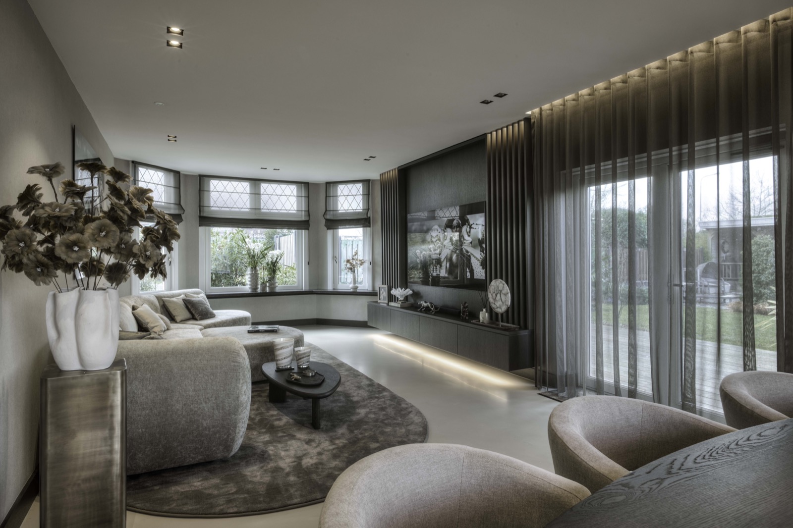 woonkamer met design interieur