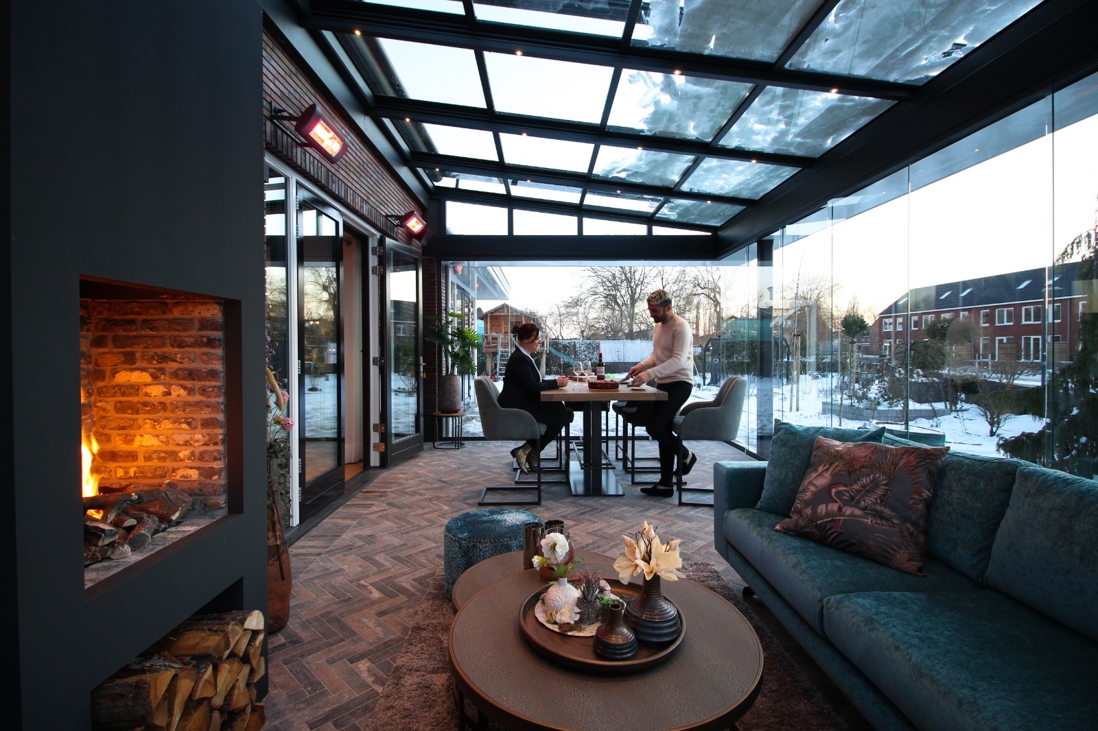 tuinkamer met openhaard