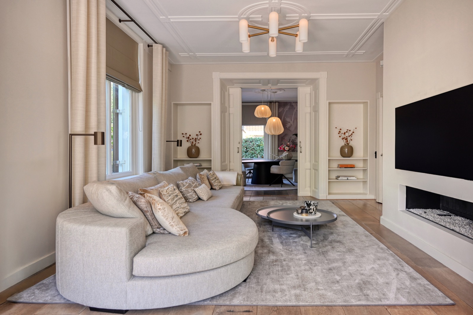 woonkamer met luxe interieur