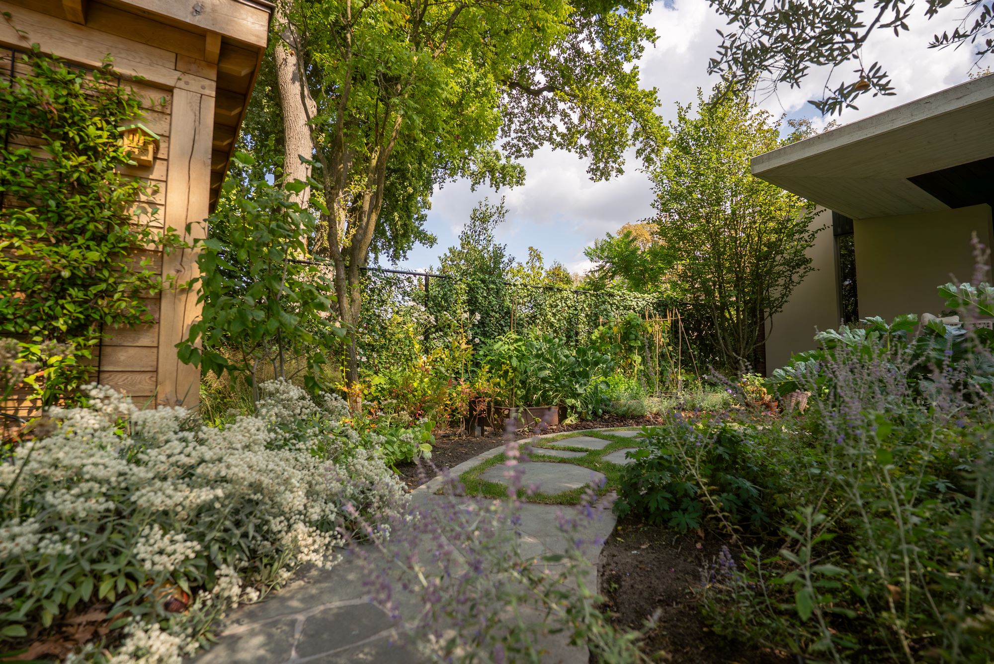 luxe tuin bij villa
